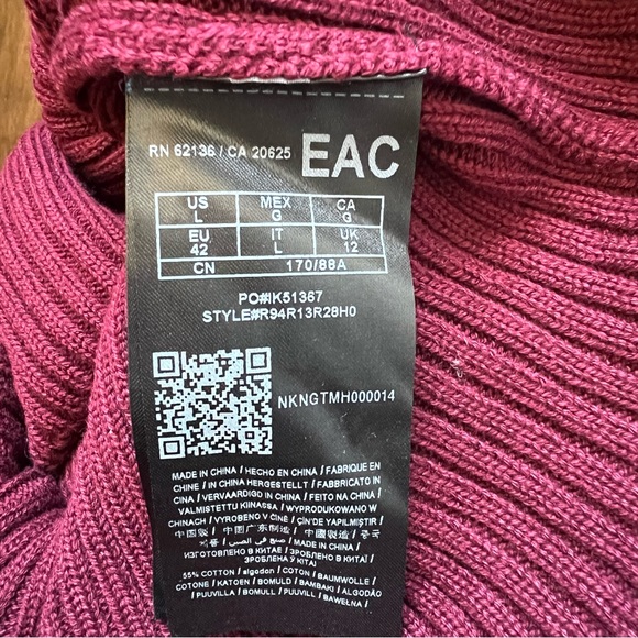 G by Guess Molloy off the shoulder sweater in engine red size large - Picture 5 of 5